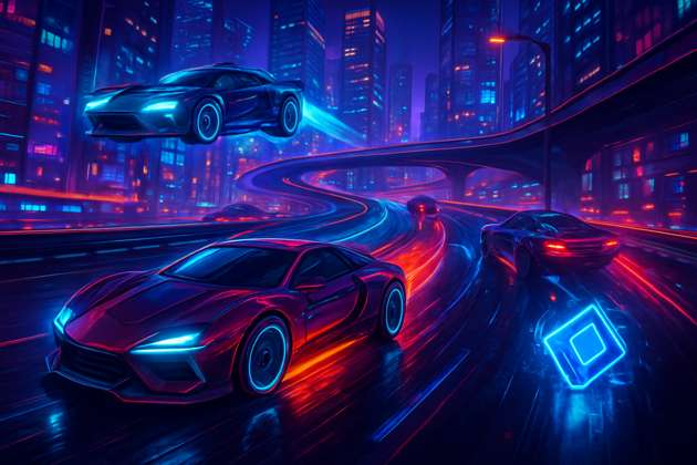 Neon Rivals: Turbo Combat - Jabali AI Poster