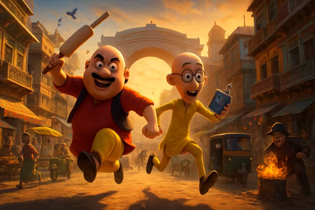 Furfuri Nagar - Motu Patlu 3D - Jabali AI Poster