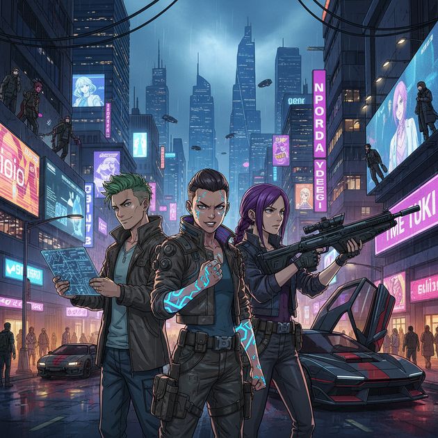 Neon Divide - Jabali AI Poster