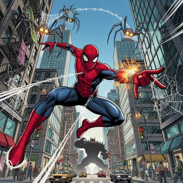 Spider Swing City - Jabali AI Poster