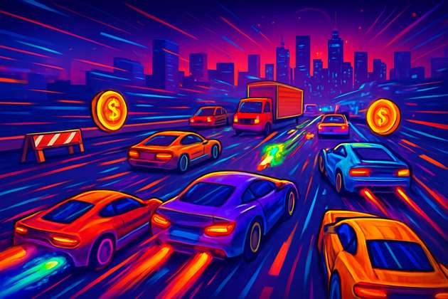 Neon Highway Rivals - Jabali AI Poster