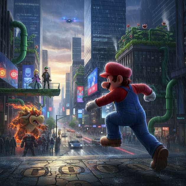 Super Mario Urban Quest - Jabali AI Poster