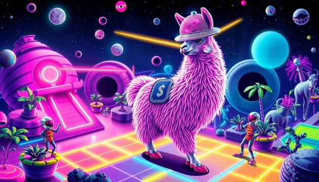 Neon Zoo Boogie - Jabali AI Poster