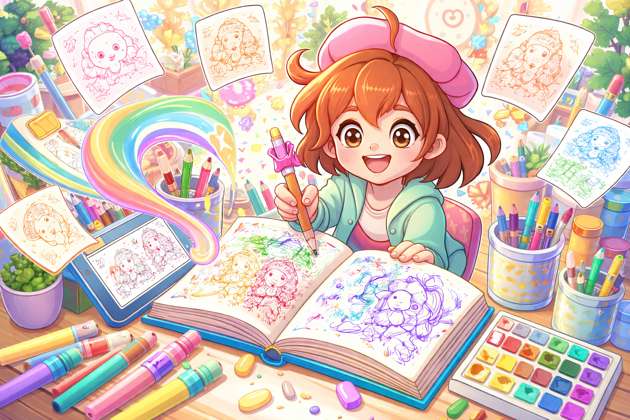 ColorVerse Sketch Fun - Jabali AI Poster