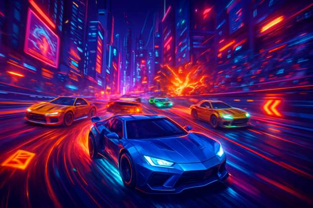 Neon Velocity: Arena Combat - Jabali AI Poster