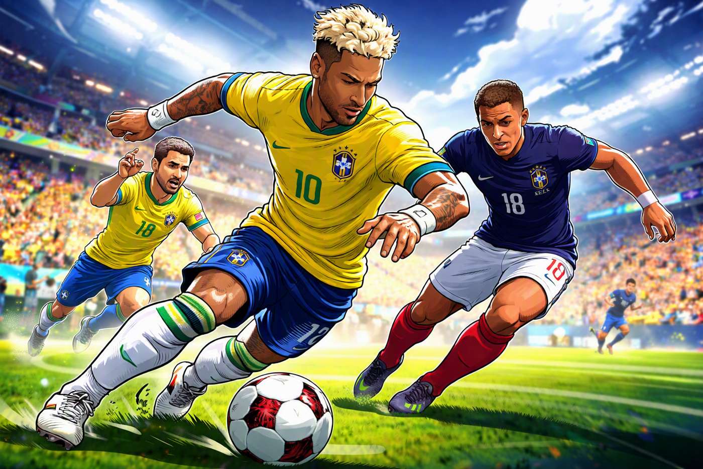 Brasil x França Craques em Campo game artwork