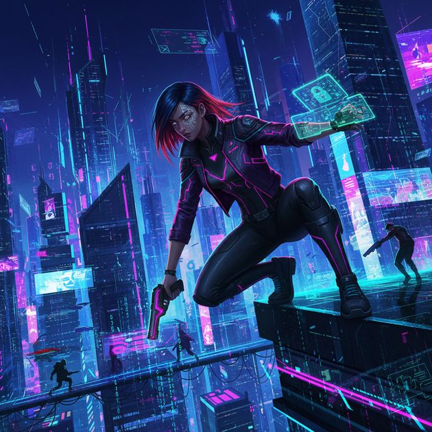 Glitch Runner - Jabali AI Poster