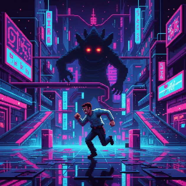 Neon Run - Jabali AI Poster