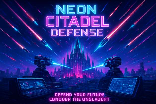 Neon Citadel Defense - Strategic Defense Arcade by Jabali AI