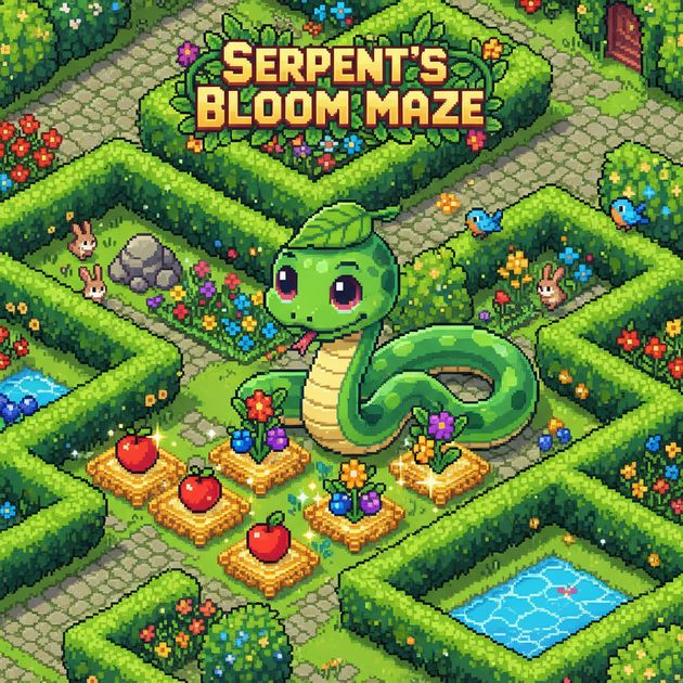 Serpent’s Bloom Maze - Jabali AI Poster