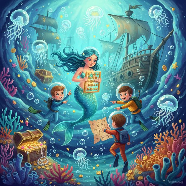 Math Mysteries of the Deep - Jabali AI Poster