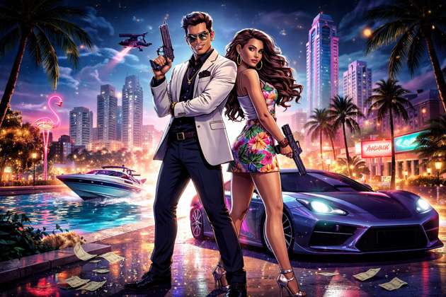 Vice City Reborn - Jabali AI Poster