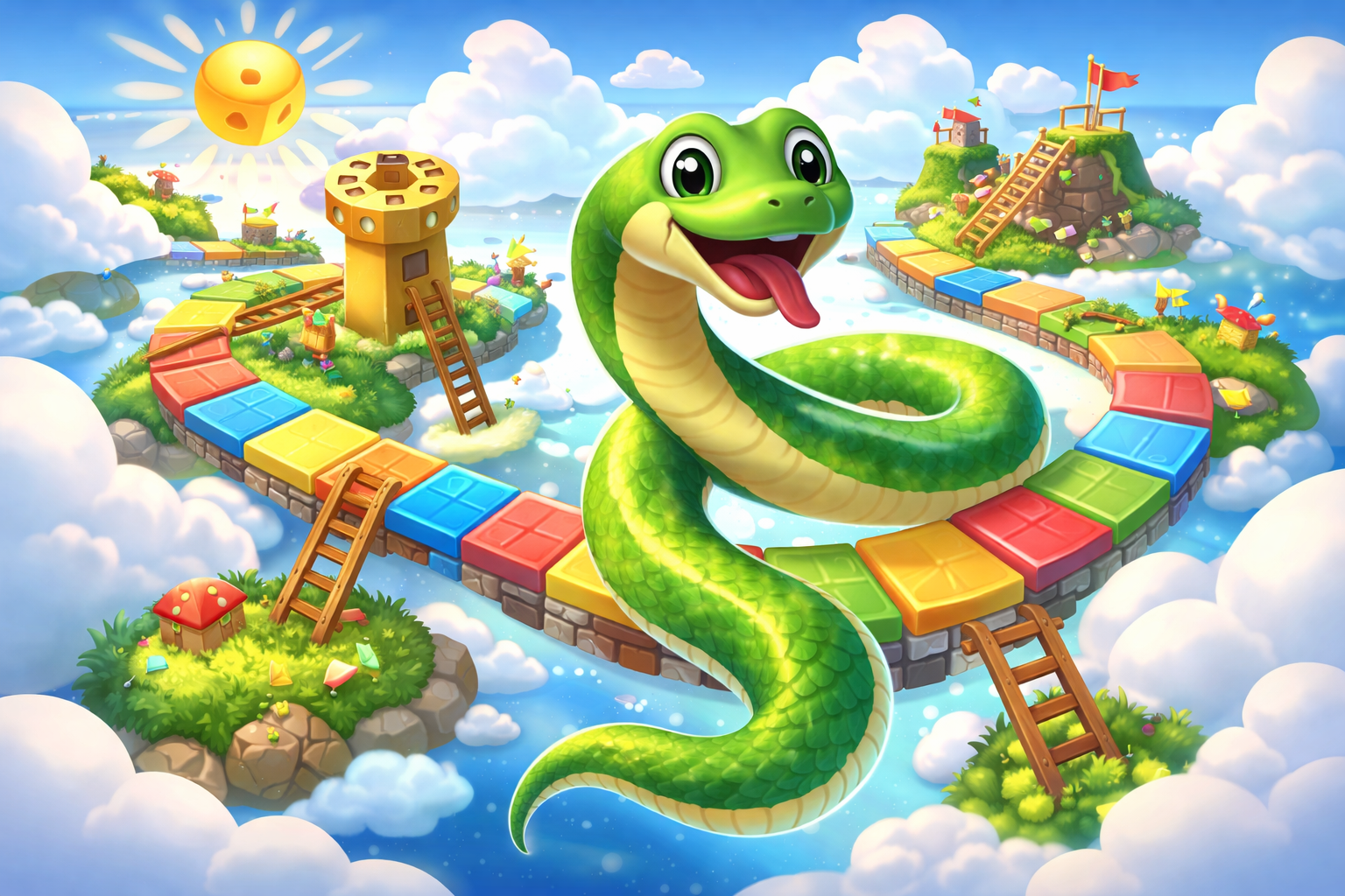 Snakes and Ladders Adventure - Instant game by Jabali AI