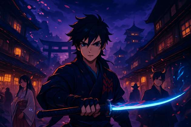 Twilight Demon Hunt - Jabali AI Poster