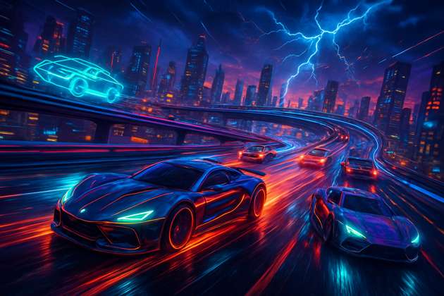 Neon Velocity: Street Rivals - Jabali AI Poster