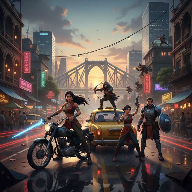 Urban Warriors of Bengal - Jabali AI Poster