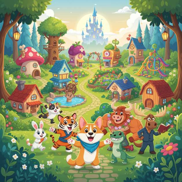 Nemo & Friends: Animal Town - Jabali AI Poster