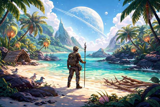 Island Eden Survival - Jabali AI Poster