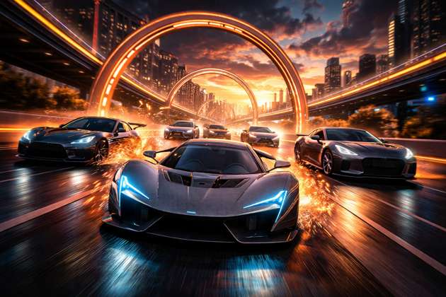 Hyperloop Supercar Rush - Jabali AI Poster