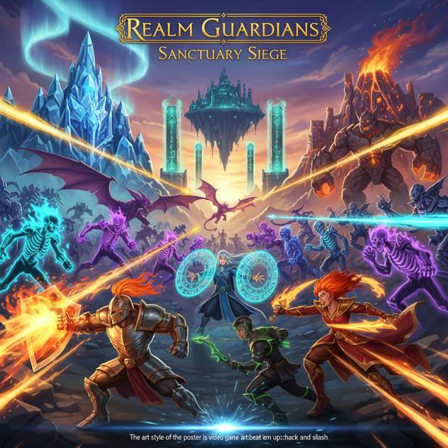 Realm Guardians: Sanctuary Siege - Jabali AI Poster