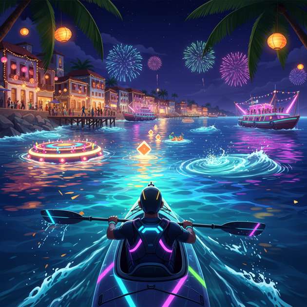 Neon Tides: Goa Nights - Jabali AI Poster
