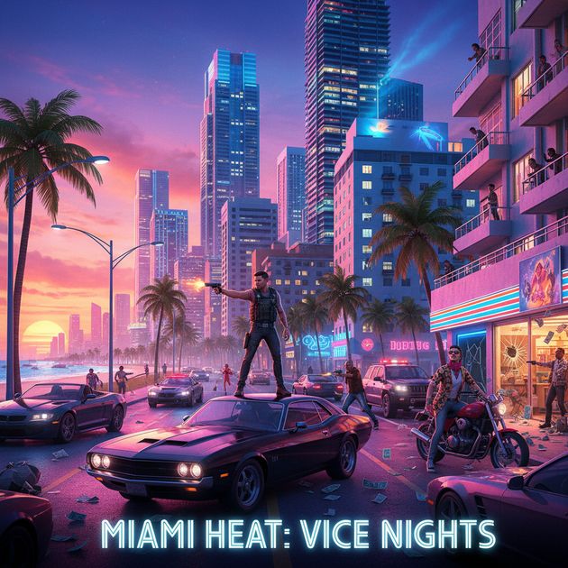 Vice Streets Miami - Jabali AI Poster