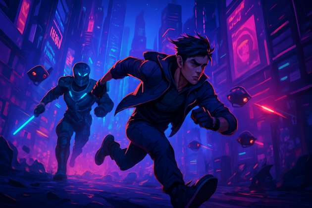 Neon Defiance - Jabali AI Poster