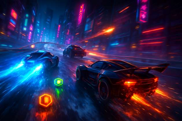 Neon Velocity: Combat Rush - Jabali AI Poster