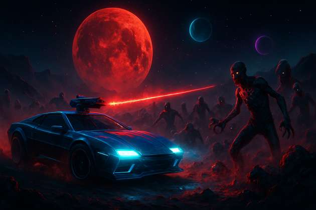 ME AND MY CAR ON AN ALIEN PLANET - create-from-scratch by Jabali AI
