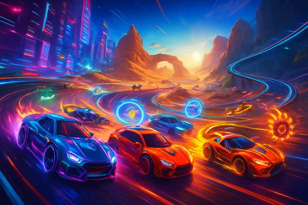 Neon Velocity Rivals - Jabali AI Poster