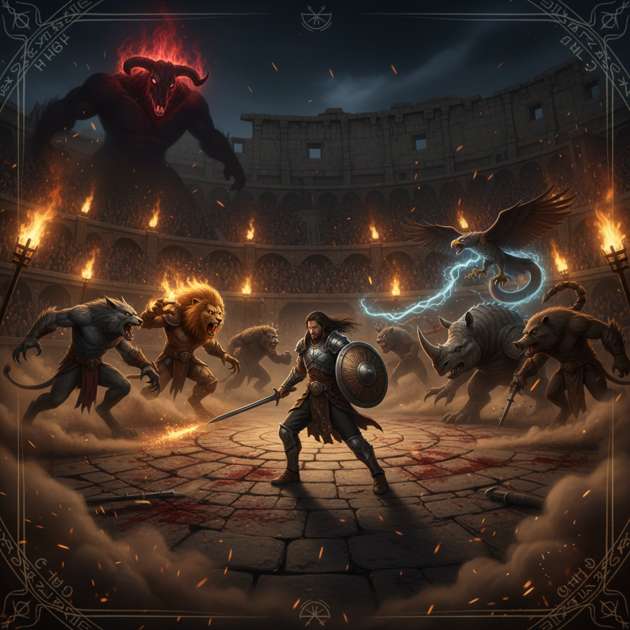 Arena of Beasts - Jabali AI Poster