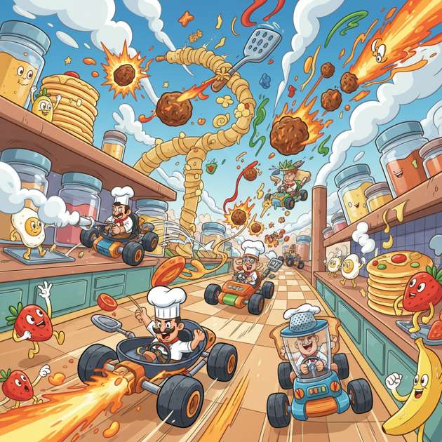 Kitchen Kart Kombat - 3D Racing by Jabali AI