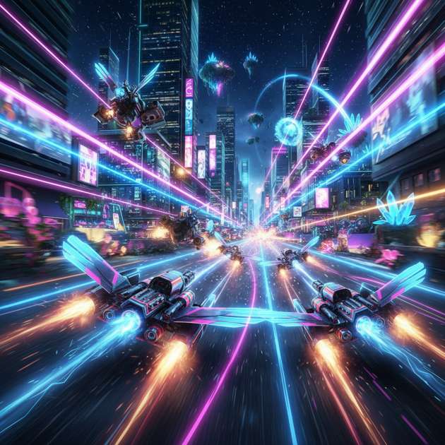 Neon Velocity: Combat Rush - Jabali AI Poster