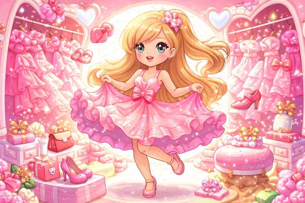 Pink Dress Up Fun - Jabali AI Poster