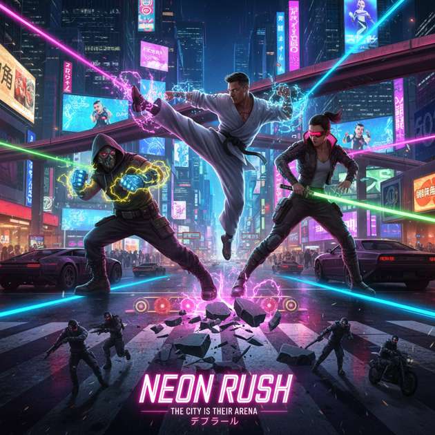 Neon Circuit Rival - Jabali AI Poster