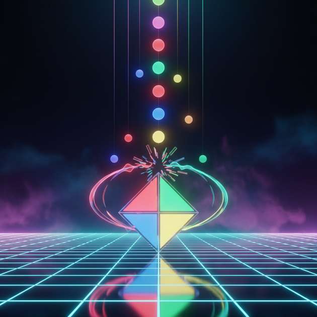 Neon Cascade - Jabali AI Poster