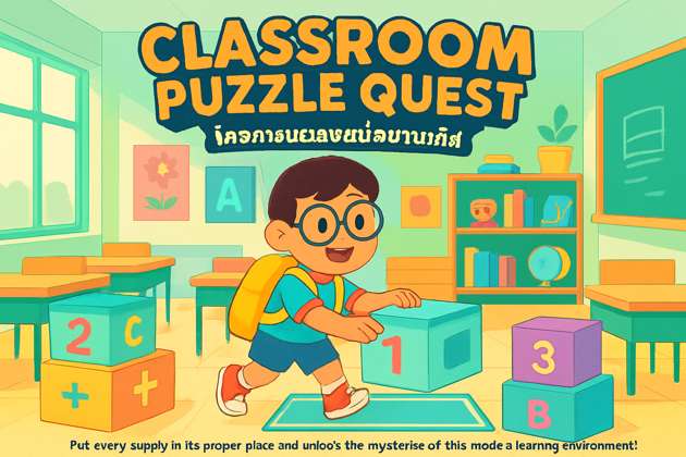 Classroom Puzzle Quest - Jabali AI Poster
