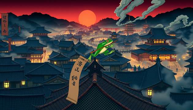 Midnight Courier: Ninja Frog - Jabali AI Poster