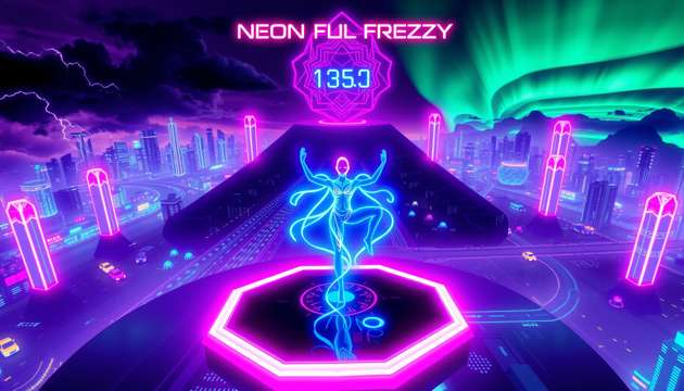 Neon Flow Frenzy - Jabali AI Poster