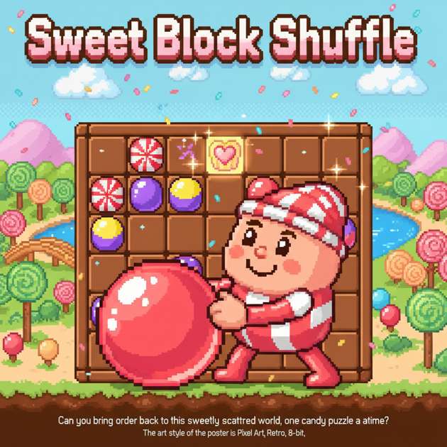 Sweet Block Shuffle - Grid-Based Puzzle by Jabali AI