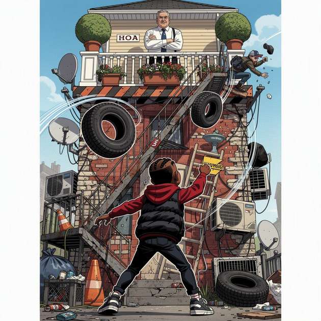 Tire Up Ruckus - Jabali AI Poster