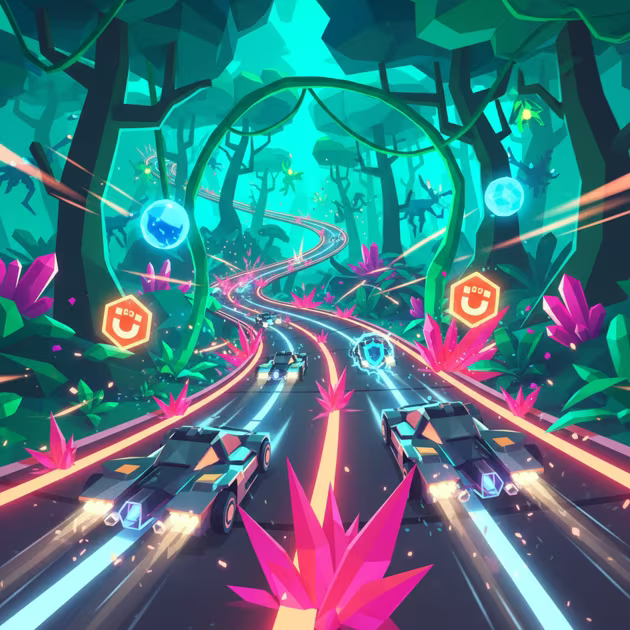 Neon Jungle Racers - 3D Racing by Jabali AI