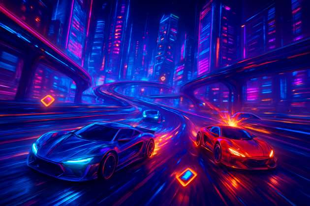 Neon Velocity: Rival Rush - Jabali AI Poster