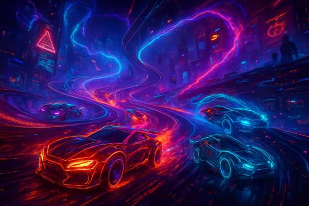 NEON RIFT: HYPERDRIVE - 3D Racing by Jabali AI