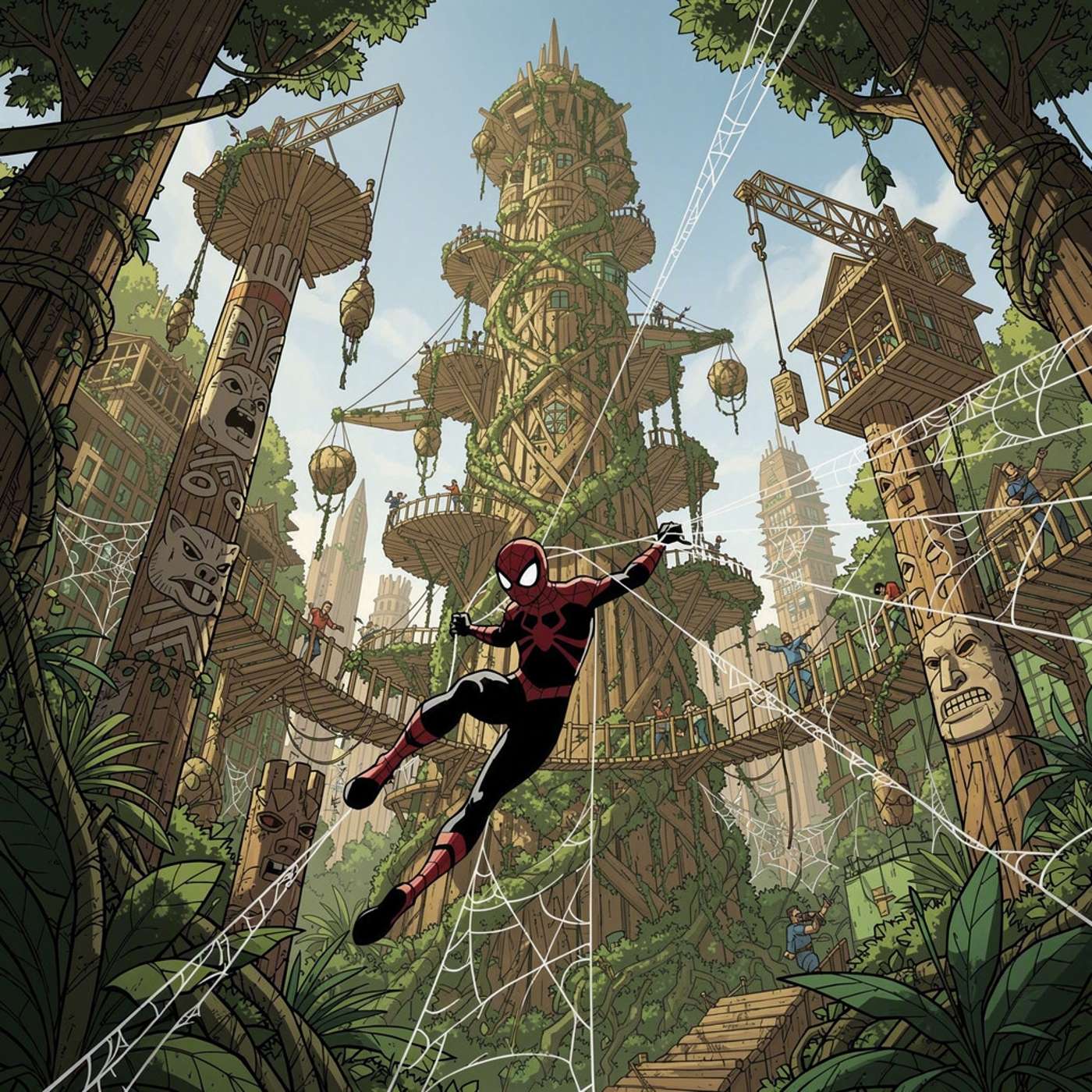 Spidey Wood Builder game artwork