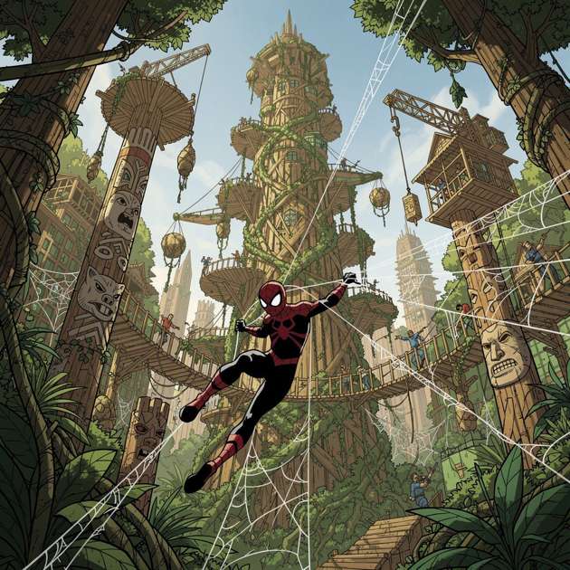 Spidey Wood Builder - Jabali AI Poster