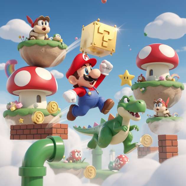 Super Mario Wonder Quest - Jabali AI Poster