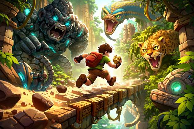 Temple Rush 3 - Jabali AI Poster
