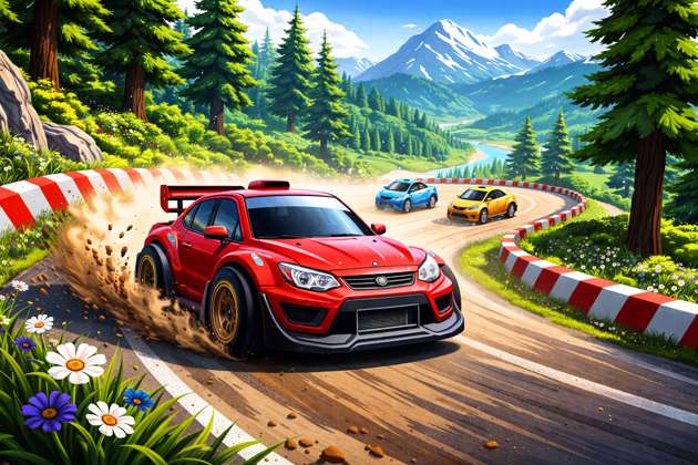 Mountain Rush Racers - Jabali AI Poster