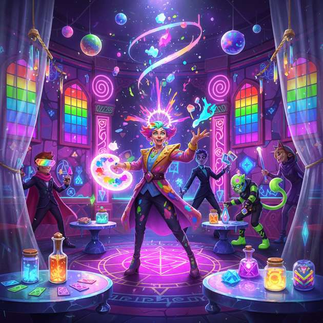 Neon Oracle: Color Divination - Trivia Game by Jabali AI